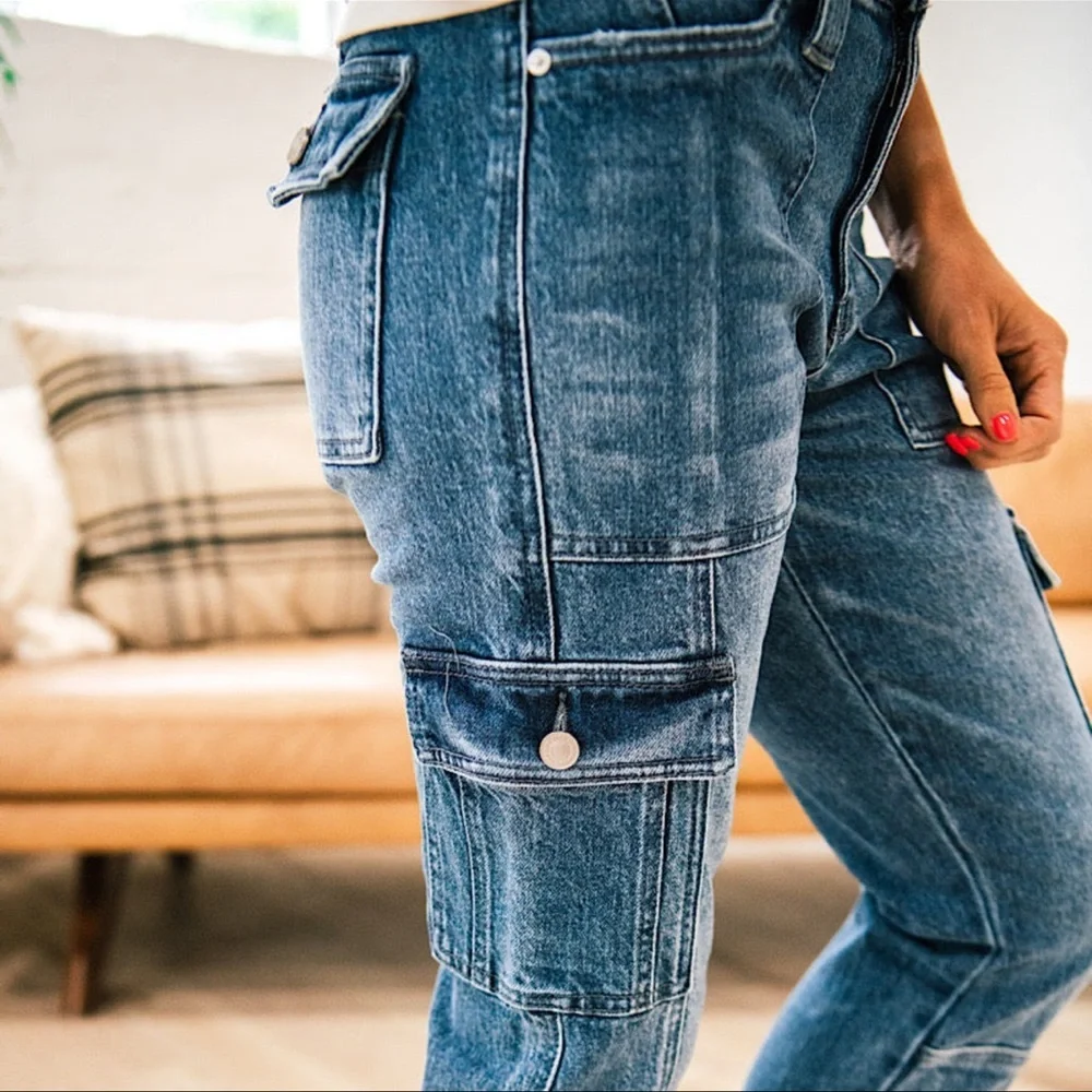NWT • KANCAN • AVERY STRAIGHT LEG CARGO JEANS